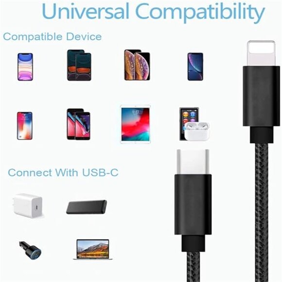 3pcs 3FT Charging Cable, Type C-L - Picture 4 of 4